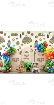 Tło fotograficzne „Pixelowa przygoda – świat gry i level up” | UB_863